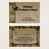 Carte cadeau Beige Denim Texas Star (Devant & derrière)