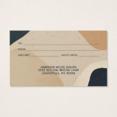 Carte cadeau Beige Navy Blue Modern Abstrait Shape (Dos)