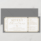 Carte cadeau Billet concert Black Stripe (Devant / Derrière)