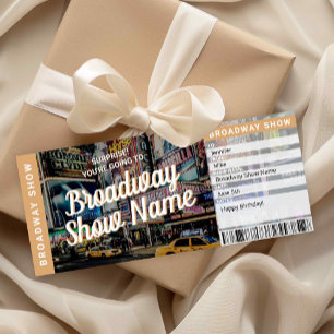 Carte Cadeau Billet de Spectacle Musical Broadway