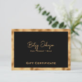 Carte cadeau Black & Faux Gold Foil (Debout devant)