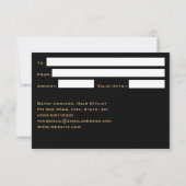 Carte cadeau Black & Faux Gold Foil (Dos)