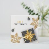 Carte cadeau Black Gold Snowflake Christmas Ball (Debout devant)