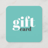 Carte cadeau bleu simple et élégant (Devant)