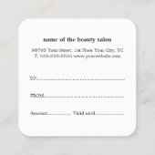 Carte cadeau bleu simple et élégant (Dos)