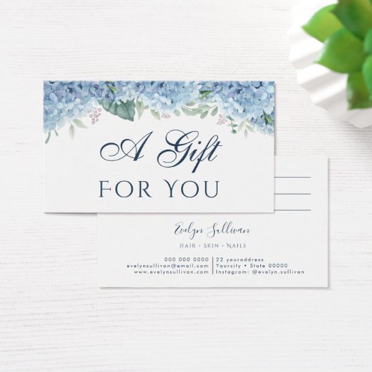 Carte cadeau Blue Hydrangea (Bureau)