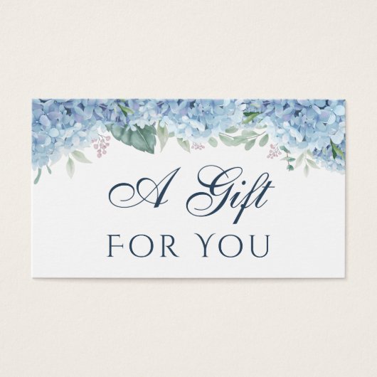 Carte cadeau Blue Hydrangea (Devant)