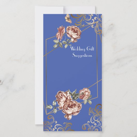 Carte cadeau Blue Ray of Floral Mariage (Devant)