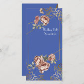 Carte cadeau Blue Ray of Floral Mariage (Devant / Derrière)