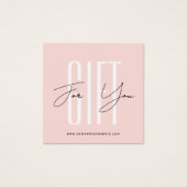 carte cadeau blush écriture typographique d'entrep (Devant)