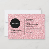 Carte cadeau Blush Glitter Monogram Coiffure & Maq (Devant)