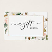Carte cadeau Blush Magnolia Floral Blanc (Devant)