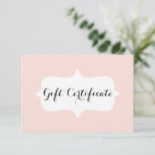 Carte cadeau Blush Pink Pastel simple (Debout devant)