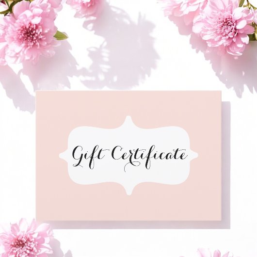 Carte cadeau Blush Pink Pastel simple