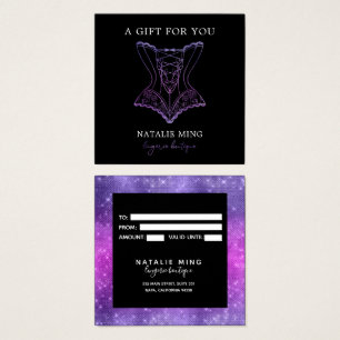 Carte-cadeau Boutique en dentelle d'affaires