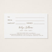 Carte cadeau Brosse Peinture Or Strokes (Dos)