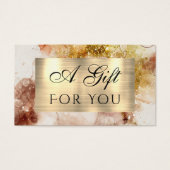Carte cadeau Brown Gold Parties scintillant Waterc (Devant)