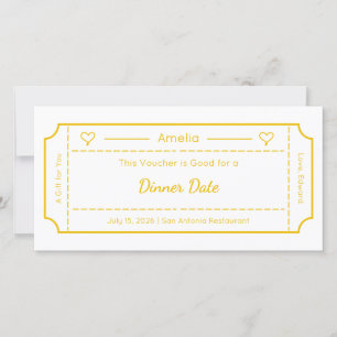 Carte cadeau, carte de billet cadeau personnalisée