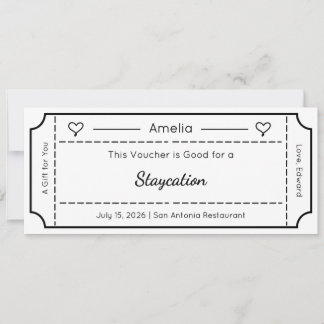 Carte-cadeau, carte de billet de cadeau personnali