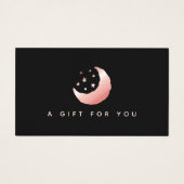 Carte cadeau Céleste Rose Gold Crescent Moon Stars (Devant)