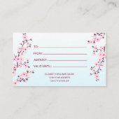 Carte cadeau Cerry Blossoms Rose Turquoise (Dos)