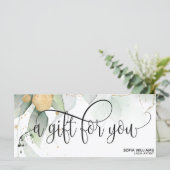 Carte Cadeau Certificat Cadeau Simple Moderne de F (Debout devant)