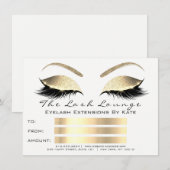 Carte Cadeau Certificat de Maquillage Lux Lashes Blanc O (Devant / Derrière)