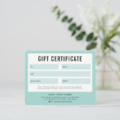 Carte CADEAU CERTIFICAT d'entreprise moderne (Debout devant)