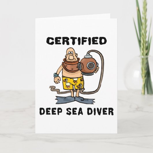 Carte Cadeau Certifié pour plongeur de mer profonde (Devant)