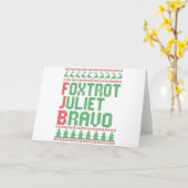 Carte Cadeau Chemise de Noël Laide Foxtrot Juliet Bravo (Fleur jaune)