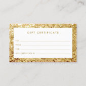 Carte cadeau Chic Large Gold Parties scintillant (Dos)