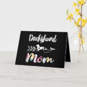 Carte Cadeau Chien | Maman Teckel Fleur de Teckel (Fleur jaune)