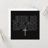 Carte Cadeau chrétien Jésus Foi Verset de la Bible (Devant/Arrière en situation)