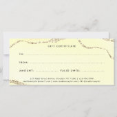 Carte cadeau Classic Yellow Gold Agate Certificate (Dos)