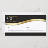 Carte cadeau Clean Business Black and Gold Wave (Devant)