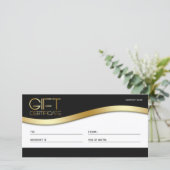 Carte cadeau Clean Business Black and Gold Wave (Debout devant)