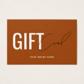 Carte cadeau client en terre cuite moderne profess (Devant)