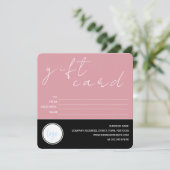 CARTE CADEAU CLIENT LOGO D'AFFAIRES BLUSH ROK NOIR (Debout devant)
