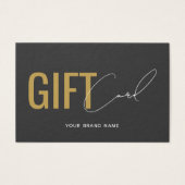 Carte cadeau client moderne professionnelle gris o (Devant)