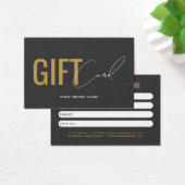 Carte cadeau client moderne professionnelle gris o (Bureau)