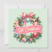 Carte Cadeau Code QR Couronne de Noël Rétro Disco (Devant)
