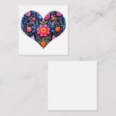 Carte cadeau Coeur Design Art folklorique mexicain (Devant / Derrière)
