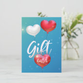 Carte cadeau Coeur Heureuse Sainte-Valentin Balloo (Debout devant)