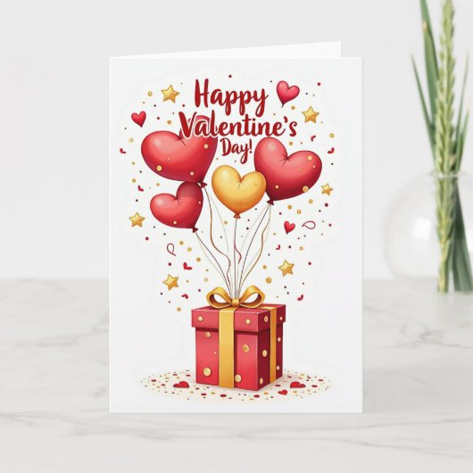 Carte Cadeau Cœurs Joyeux (Devant)