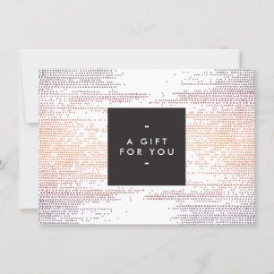 Carte cadeau colorée Confetti Rain Motif moderne