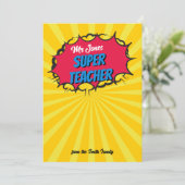 Carte cadeau COMIC SUPER ENSEIGNANT (Debout devant)