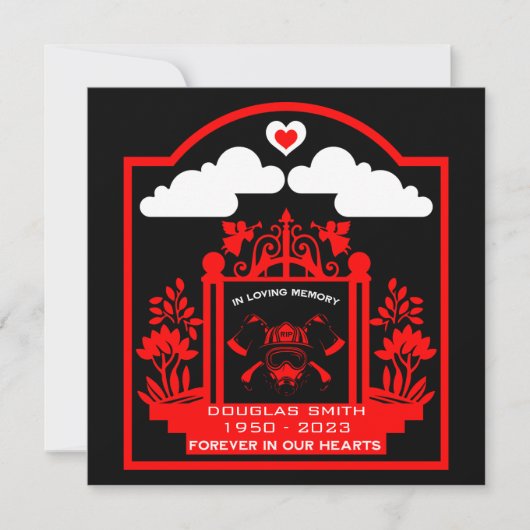 Carte Cadeau commémoratif des pompiers (Devant)