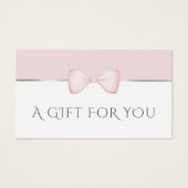 Carte cadeau Coquette arc rose (Devant)