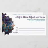 Carte cadeau Cosmic Purple Boho Mandala (Devant / Derrière)