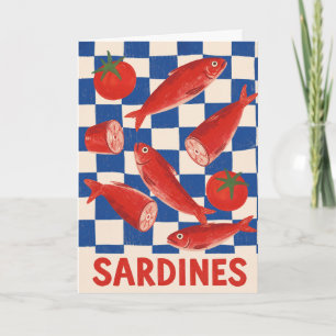 Carte Cadeau côtier amateur de poisson dessiné à la main